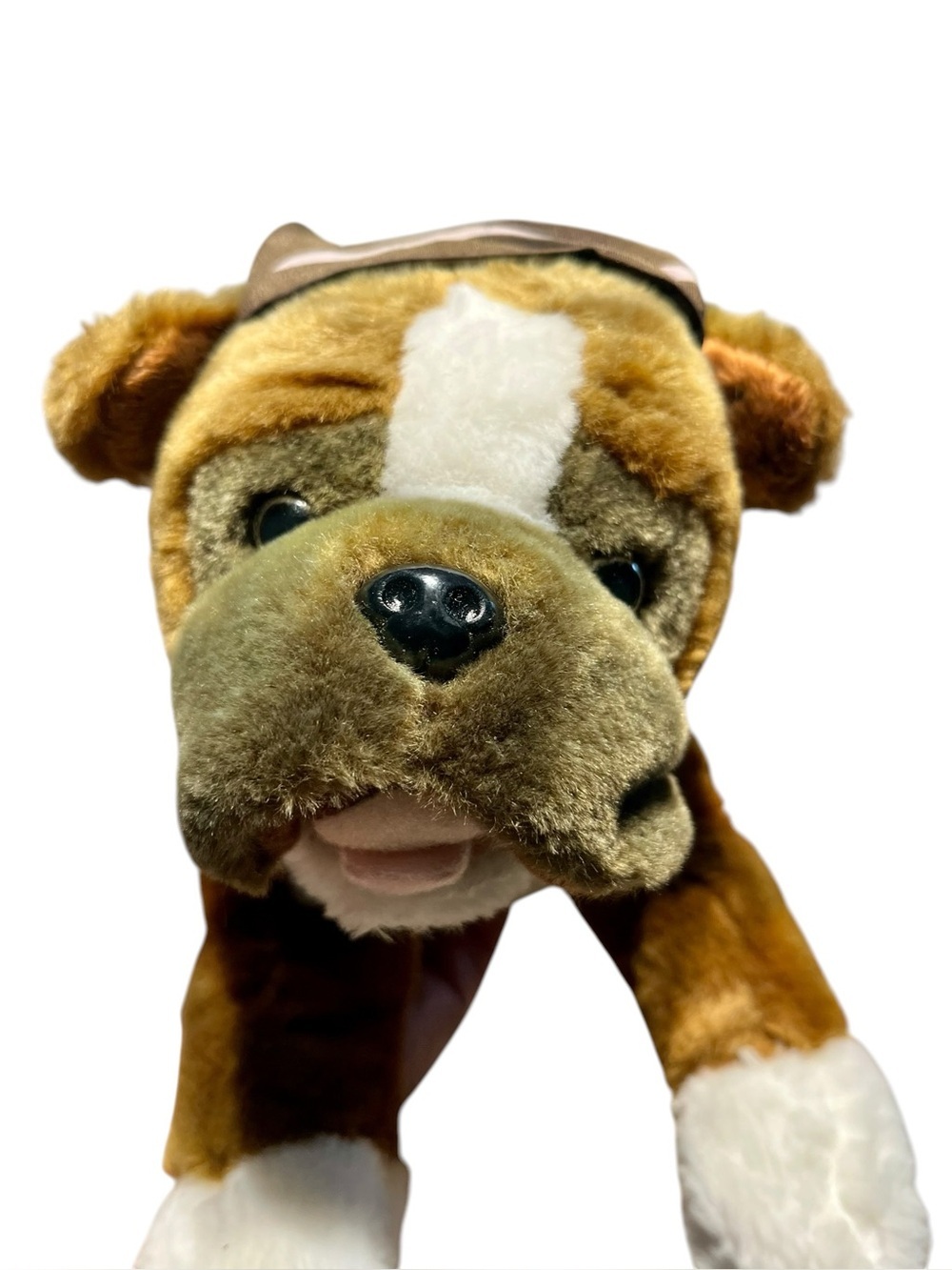 Harley-Davidson 14” Boxer Dog Plush Stuffed Animal Realistic w/ Bandana Vintage